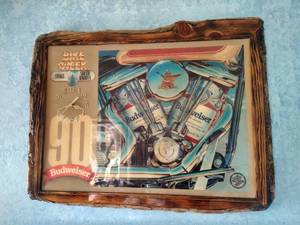 Large Sturgis Bike Week Budweiser Wall Clock