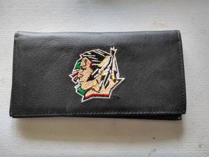 Fighting Sioux Leather Checkbook Cover - Unused