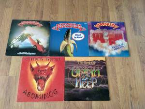 (5) Vintage LP Albums - 70s Rock