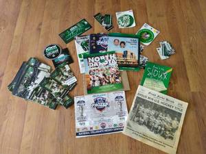 Large Misc Fighting Sioux Lot - Ticket Stubs, Stickers, Etc