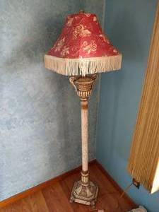 Tall Floor Lamp With Heavy Fabric Shade