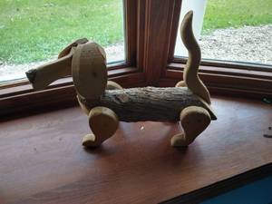 Rustic Wooden Dog