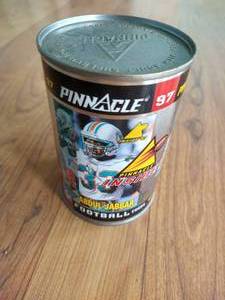 Unopened Can of 1997 Pinnacle Football Cards