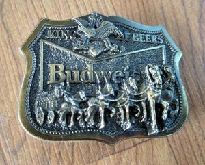 Vintage Brass Budweiser Belt Buckle