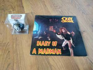 Ozzy Osbourne Lot - LP Album & Ornament