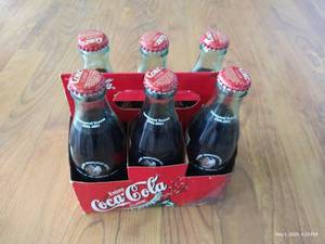 (6) Unopened Ralph Engelstad Arena Fighting Sioux Coke Bottles