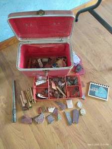 Lapidary Starter Kit  Ring Mandrel, Dop Sticks, Polishing Guide, Case
