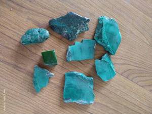 Malachite Rough & Slab Pieces  Green Stone Lot