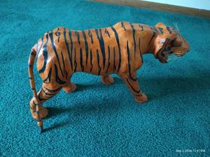 Leather Tiger Figurine