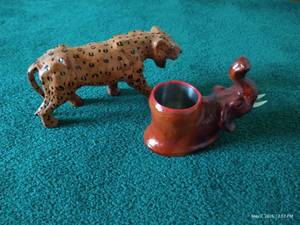 Leather Decor - Jaguar & Elephant