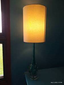 Beautiful Blue Glass Lamp