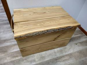 Rustic Live Edge Cedar Storage Bench