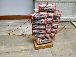 Schooner Made From Budweiser Cans