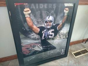 Large Signed & Framed Howie Long Picture