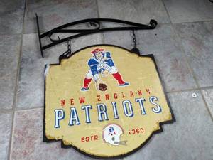New England Patriots Hanging Sign