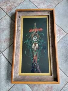 Hand Painted Framed Fighting Sioux Art - 28 x 16