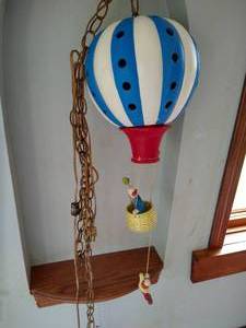 Hanging Ceramic BalloonClown Lamp