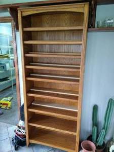 Tall Wooden Bookcase
