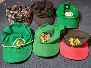 (6) Ball Caps - (5) Sioux & (1) Blackhawks