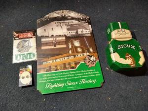 Fighting Sioux Lot - Stickers, Sign, Etc