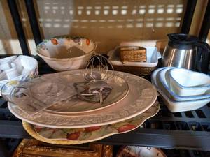 Large Dish Lot - Heart Nesting Bowls, Etc