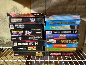Lot of (17) Empty NES & SNES Boxes