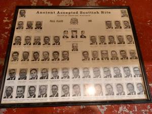 1969 Scottish Rite Masonic Class Portrait  Green Bay WI