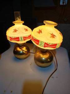 (2) Vintage Budweiser Wall Lamps