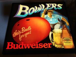 Vintage Budweiser Bowlers Light