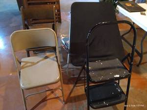 (3) Chairs & Step Stool