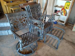 (5) Iron Patio Chairs