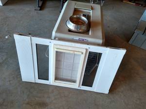 Nice Doggie Door & Large Kennel