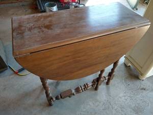 Vintage Wood Table With Fold Out Leaves