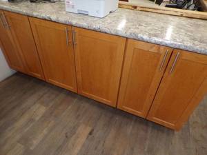 lot 2 image: 3 Base cabinets and Countertop