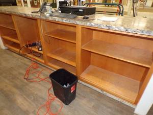 lot 6 image: Countertop with Shelves