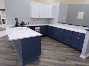 lot 16 image: Blue Cabinets and Countertop