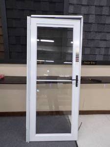 lot 46 image: 32 White Glass Storm Door