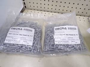 lot 190 image: 10 x 1 12 Silver Galv Screws - 2 Bags