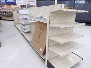 lot 199 image: 24 Long Double Sided Display with 2 End Caps - NO Product