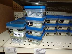 lot 210 image: Big Timber 14 x 1 34 Masonry Screws