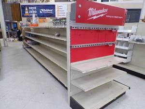 lot 214 image: 20 Shelving With 2 End Caps (Milwaukee)