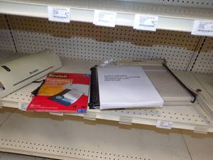 lot 227 image: Paper Cutters, Lamination machine  and supplies