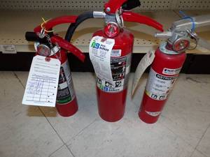 lot 231 image: 3 Fire Extinguisher