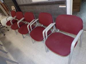lot 242 image: 5 Red Chairs