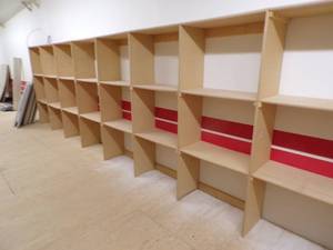 lot 260 image: 56 Feet of Wood Wall Shelves