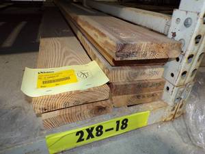 lot 275 image: 2x8x18 boards -7 pieces