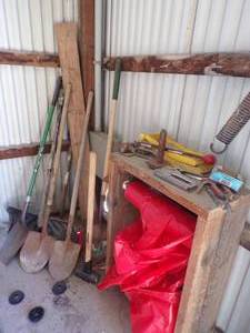 lot 315 image: Assorted Shovels - Snow, Red Plastic, SludgeHammer and MORE