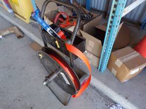 lot 316 image: Banding Machine with Box of Crimping Strapping and Wire Buckles  and Tools