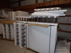 lot 334 image: Large Lot of 8 Blue Fox Insulated concrete forms