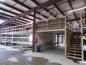 lot 344 image: 20 x 48 Pallet Racking with mezzanine with Stairs